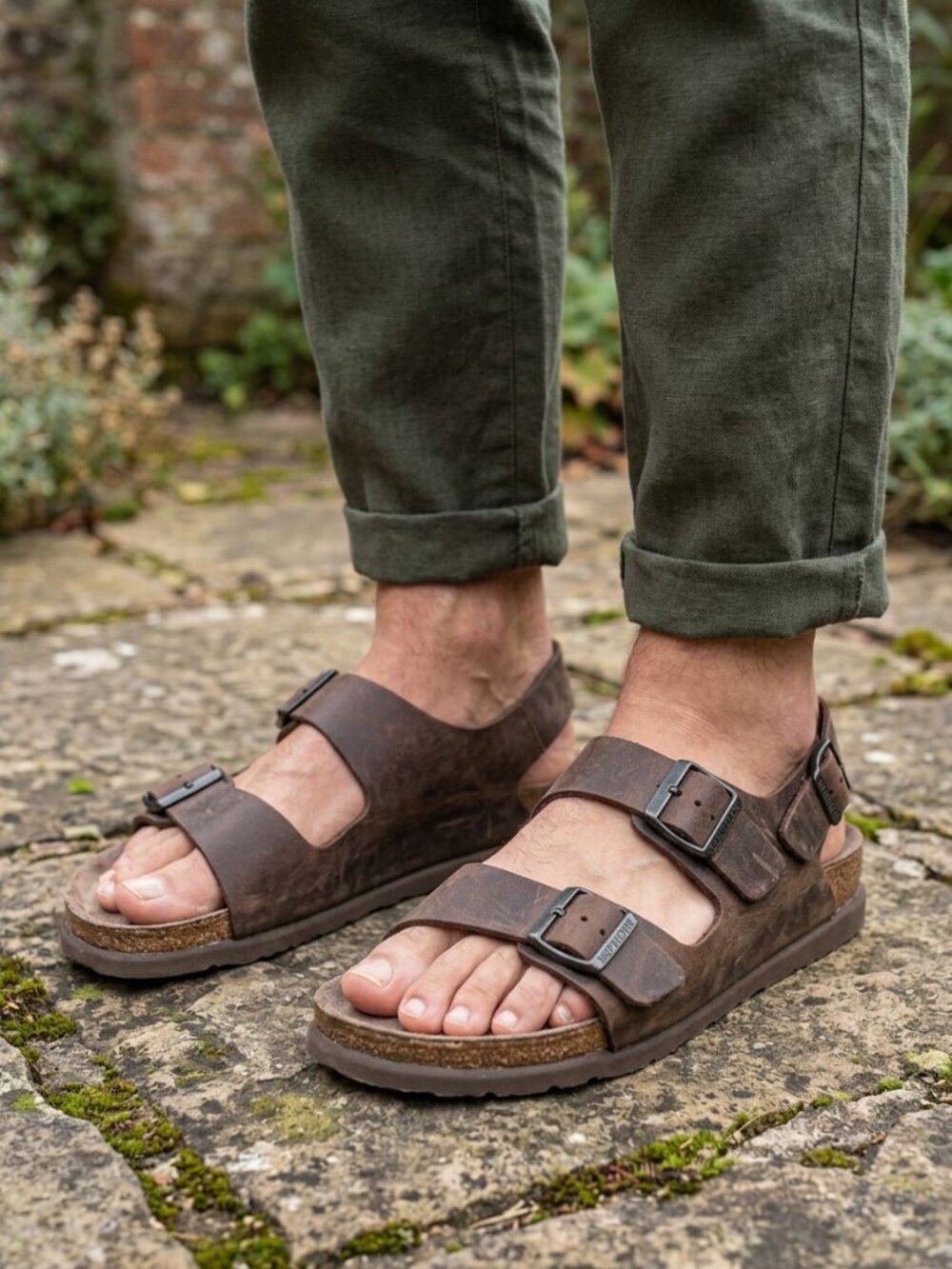 Mephisto Nardo cork leather men's unisex brown walking sandals EU40 =men US7.5-8